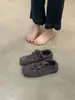 Sapatos Birkenstock Planos de Camurça e Lã de Cordeiro Novo Estilo Outono e Inverno 2025 Sapatos Casuais Quentes com Forro de Lã Sapatos de Lã e Algodão
