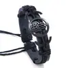 Pulseira de couro coreana direto da fábrica pulseira trançada vintage imitação de couro pulseira esportiva de casal joias atacado