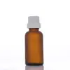 Frascos de Vidro Espesso Marrom para Óleos Essenciais, Frascos Conta-Gotas para Sérum, Frascos Vazios para Cosméticos com Tampa Antifurto, Disponível para Atacado