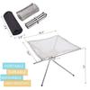 Estilo Camping al Aire Libre Portátil Plegable Almacenamiento Mesa de Fuego Picnic Leña Fogata Rejilla Estufa Pequeña de Carbón Estufa de Carbón