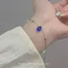 Atmosfera de Verão ~ Tornozeleira de Contas Azul Fresco e Verde em Forma de Gota d'Água Coreana Versátil Personalizada Acessórios de Tornozeleira para Saia Floresta