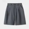 Shorts de traje de verano para hombre, estilo coreano, modernos y elegantes, pantalones casuales hasta la rodilla, estilo Hong Kong de Instagram, pantalones retro holgados
