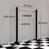 Estante de Exhibición para Tienda de Ropa Acero Inoxidable Negro Simple de Piso a Piso Colgador Nakajima Estante de Exhibición para Tienda de Ropa para Hombre y Mujer