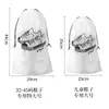 En Stock Bolsa Pe Transparente con Cordón Oso Pequeño Mate Bolsa con Cordón para Juguetes Bolsa de Empaque para Almacenamiento de Zapatos Grande para el Hogar