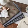 Tela de Cuadros Oscuros Retro Estilo Coreano 100% Algodón Hilo Teñido 100% Algodón Cuadros Ropa para Mujeres y Niños Decoraciones Familiares