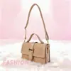 Outono 2025 Novo Estilo Elegante Design de Moda Ombro Único Transversal Retrô Chique Cor Sólida Simples Moda Tendência Bolsa de Ombro
