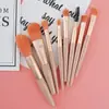 Seleccionar estrictamente 7 juegos de brochas de maquillaje de pelo suave, brocha para sombra de ojos, brocha para rubor, brocha para polvo, brocha para cejas, brocha para base, herramienta de brocha para iluminador y corrector