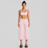 Conjunto de roupa fitness transfronteiriço, com um design traseiro estiloso, um top esportivo de gola halter e calças de yoga de secagem rápida, adequado para corrida ao ar livre, ciclismo e Pilates.