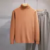 Suéter casual de punto para otoño e invierno con cuello alto apilado, nueva colección de punto al por mayor, top cálido de capa base de cuello alto, ropa para hombre transfronteriza