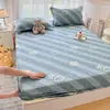 Sábanas Ajustables Estampadas de Algodón Pieza Única Sábanas para Cama de Dormitorio Estudiantil Cubre Cama Protector de Colchón Juego de Tres Piezas Universal para Todas las Estaciones