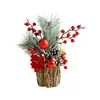 Venda Quente Transfronteiriça Mini Enfeites de Árvore de Natal Decoração de Natal Simulação Árvore com Tronco de Casca de PE em estoque Atacado
