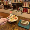 Cuchara Mezcladora de Acero Inoxidable 304 Estilo Japonés para Hogar, Hotel, Restaurante, Cuchara de Postre para Café de Mango Largo, Cuchara para Cócteles, Cuchara para Hielo, Vajilla