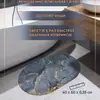 Tapete de chão TEMU de luxo com padrão de mármore de terra de diatomáceas para banheiro e vaso sanitário, absorvente, secagem rápida, fácil de manter