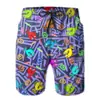Verano Nuevo Transfronterizo Shorts Estampado Digital 3D Geométrico Pareja Para Hombre y Mujer Marca Japonesa de Moda Pantalones de Playa