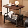 Carrito de almacenamiento pequeño móvil, mesa de café multifuncional, mesita de noche, mesa auxiliar creativa y elegante, estante de almacenamiento