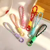 Cordón de cuentas DIY, tejido a mano con un nudo simple, adecuado para teléfonos móviles, porta-tarjetas de muñecas, mochilas, llaveros y correas de muñeca