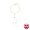 Pulsera anillo cadena de plata de ley S925 diamante amor diseño minoría coreana temperamento todo partido pulsera cadena anillo