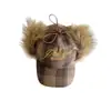 Gorro de Invierno para Niños Qiunan, Nuevo Estilo de Moda, Gorro Lei Feng a Cuadros, Gorra de Béisbol de Felpa, Protección para Orejas de Bebé, Gorra de Pico de Pato