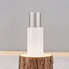 Frasco de Vidro Cilíndrico Fosco Portátil de 20ml para Perfume/Sub-frasco/Frasco com Borrifador/Frasco Vazio Tipo Pressão