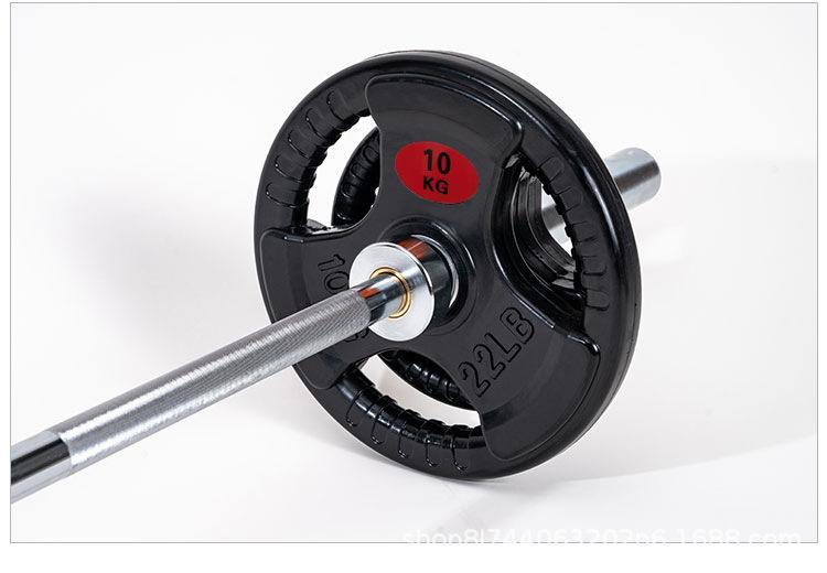 杠铃片手抓小孔片清仓处理包胶哑铃片商用家用健身深蹲