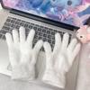 Nuevos Guantes de Felpa de Castor Lindo Loopy Coral para Estudiante para Montar con Dedos Invierno Cálido Guantes para Mujer Invierno