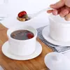 Suministros de Hotel Taza de Cerámica para Estofado de 4 Pulgadas Taza para Sopa de Pepino de Mar Vajilla de Porcelana para Cocina Logo Impreso Regalo de Empresa