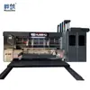 Máquina Automática Completa de Impresión y Ranurado Equipo de Troquelado y Formado sin Presión Servo de Borde Frontal Máquina de Impresión de Cartón de Alta Velocidad con Inyección de Tinta