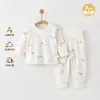 Conjunto de Ropa de Otoño para Bebé Puro Algodón Niños y Niñas Ropa Interior Pijamas de Manga Larga para Niños Ropa de Casa para Bebé de Primavera y Otoño