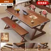 Mesa para Uso Doméstico, Mesa Grande e Longa para Sala de Estar, Mesa de Estudo para Estudante, Mesa de Escritório Simples, Bancada de Trabalho, Mesa Dupla para Computador