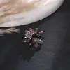 Cuentas de cristal estilo europeo y americano transfronterizo flor loto de agua doble tridimensional accesorios para horquillas de joyería de cuentas pendientes