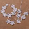 Juego de joyería de plata chapada 925 para mujer regalo de cumpleaños pendientes largos de borla pulsera de tres piezas en forma de corazón juego de joyería