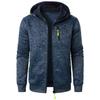 Novo Suéter Cardigan Jacquard com Capuz Casual para Fitness Esportivo Masculino Cardigan de Tricô