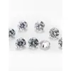 Zirconia Cúbica Blanca Redonda de Ocho Corazones y Ocho Flechas de 0.8-3 mm Piedra Suelta Joyería Incrustación Colgante de Zirconia Cúbica