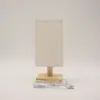 Estilo Chino Caligrafía Lino Hecho a Mano Team Building Flor Seca Repujado DIY Estilo Antiguo USB Luz de Noche Decorativa Lámpara de Mesa Cuadrada Estilo Chino