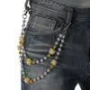 Cadena de Cintura Cruzada Europea y Americana de Mariposa y Bola de Diamantes Seis Capas de Diamante Cadena de Pantalón de Bola de Diamante Completa Cadena Corporal Joyería Hecha a Mano al por Mayor para Mujeres