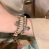 Pulsera de cerámica tejida con cuentas de mariposa estilo étnico para niñas 2023 nueva retro pareja amigas pulsera tejida ajustable