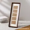 Marco de fotos de madera largo con múltiples compartimentos, expositor de mesa conectado de cinco o seis paneles, nuevo marco de fotos de boda y de registro estilo chino