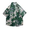 C2-1 Camisa Havaiana Verão Manga Curta Masculina Tropical Estilo Porto Respirável Estilo Coreano Solta Moderna INS Camisa Clássica