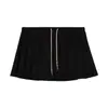 Falda plisada con cordón estilo colegial para mujer Otoño e Invierno 2025 Sexy Cintura Alta Ajustada Color Sólido Tendencia Falda de Línea A