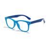 Nueva caja de gafas antiazules para niños de moda 2023, espejo plano antiazul para niños, marco de uñas de arroz, marea F886