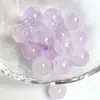 Pulsera de Cristal de Jade Púrpura Natural Lavanda para Mujer, Cuentas de Cristal de la Fortuna, Pulsera de Cristal de Oso Plateado, Regalo para Pareja