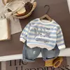 Conjunto de otoño para bebé niño ropa casual elegante para niños primavera y otoño sudadera de manga larga para bebés niños conjunto de dos piezas
