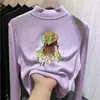 Nueva colección de otoño e invierno de capas base de forro polar para niños: Camisetas interiores de manga larga con cuello alto, cálidas y cómodas, para niñas pequeñas y niños pequeños