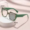 Óculos que Mudam de Cor Anti-Luz Azul, Modernos e Únicos, Design Poligonal Fluorescente, Estilo Europeu e Americano, Estampa de Leopardo, Óculos Planos Color-Blocking