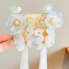 Horquilla floral estilo antiguo para niños, horquilla de princesa tradicional, horquilla con borla estilo chino para niñas pequeñas, accesorio para el cabello Hanfu para niñas