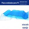 Placa ondulada sólida PC placa corrugada anti-corrosão durável policarbonato placa ondulada PC placa de iluminação placa de limpeza