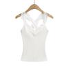 Sy9140-25 Primavera Nuevo Estilo Americano Estilo Lujuria Pura Sexy Adelgazante Look Encaje Empalmado Camisola Tejida