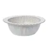 Louça de Mesa Cerâmica Criativa Estilo Japonês Retrô com Listras Onduladas, Tigelas de Arroz com Esmalte Branco, Tigelas de Sopa, Pratos para Legumes, Pratos para Peixe e Molheiras