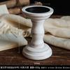 Portavelas de Columna Romana de Madera Retro Nostálgico Europeo Transfronterizo Adornos Hogar Sala de Estar Estilo B&B Guía Fotográfica