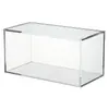 Caixa Organizadora Acrílica com Tampa Flip-Top, Transparente à Prova de Poeira para Cosméticos, Papelaria de Escritório, Armazenamento de Mesa, Caixa de Exibição de Brinquedos, Personalizada